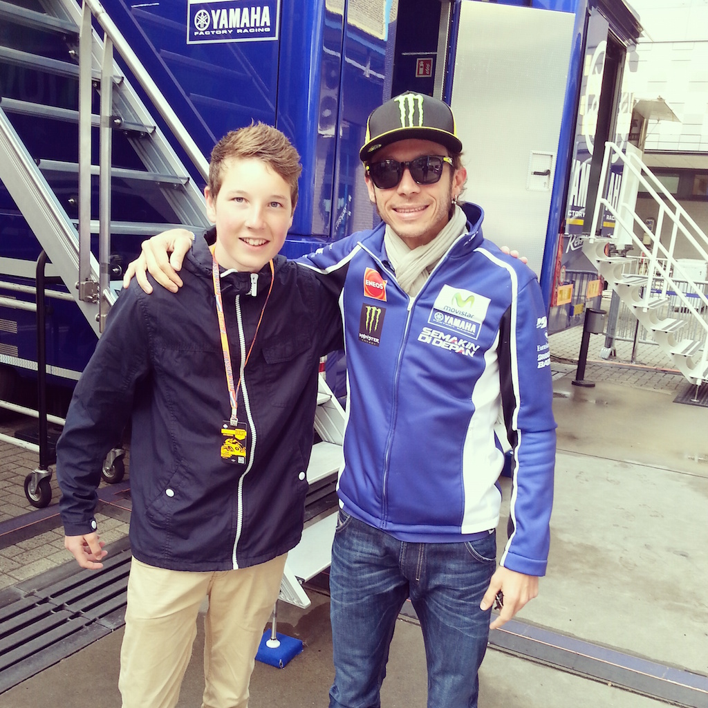Valentino Rossi visits Phoenix Racing Home Ground with Fanclub President